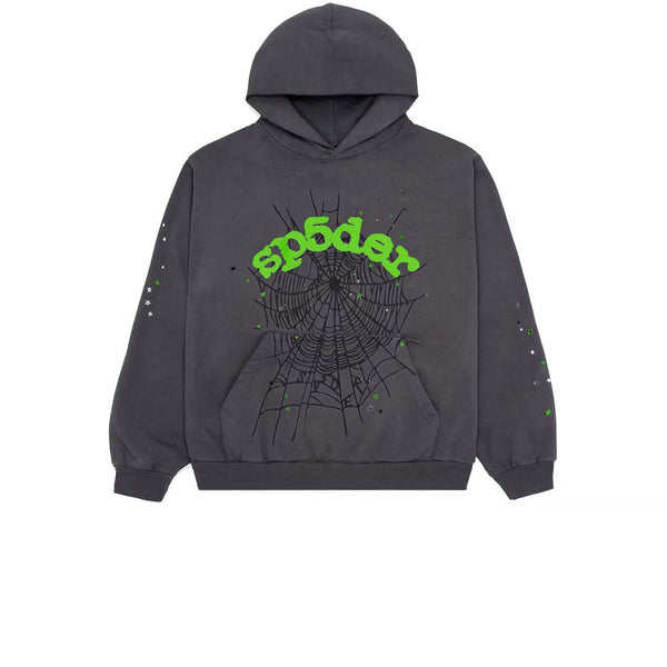 SP5DER WAIT WEB HOODIE SLATE GREY SS23