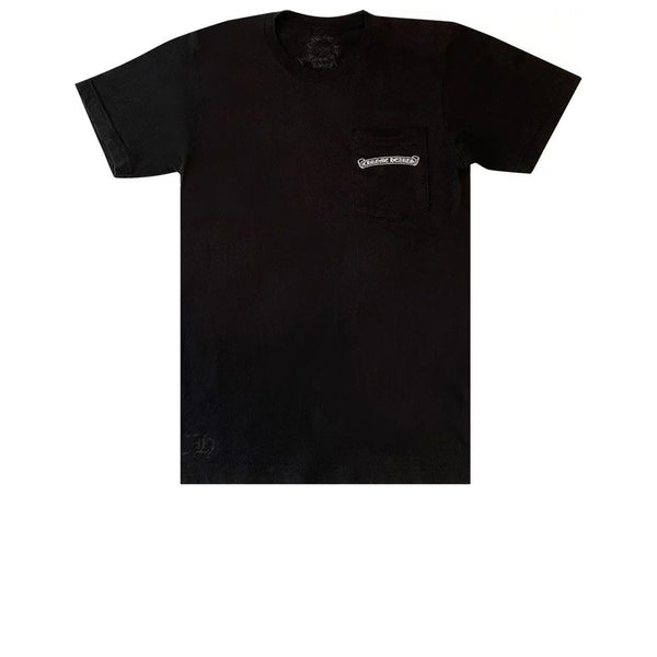 CHROME HEARTS SCROLL LOGO POCKET TEE BLACK