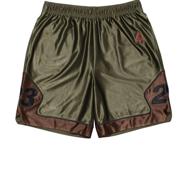 SUPREME X JORDAN WARM UP SHORT BROWN OLIVE FW24