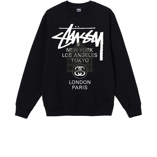 STUSSY DSM WORLD TOUR CREWNECK BLACK