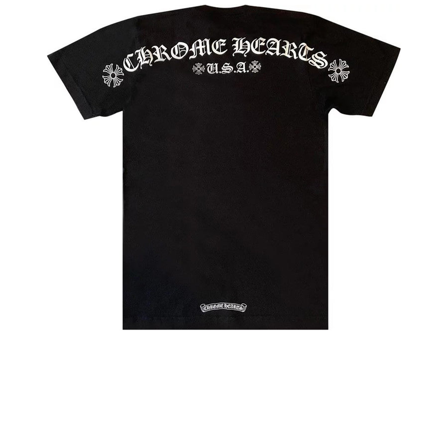 CHROME HEARTS SCROLL LOGO POCKET TEE BLACK