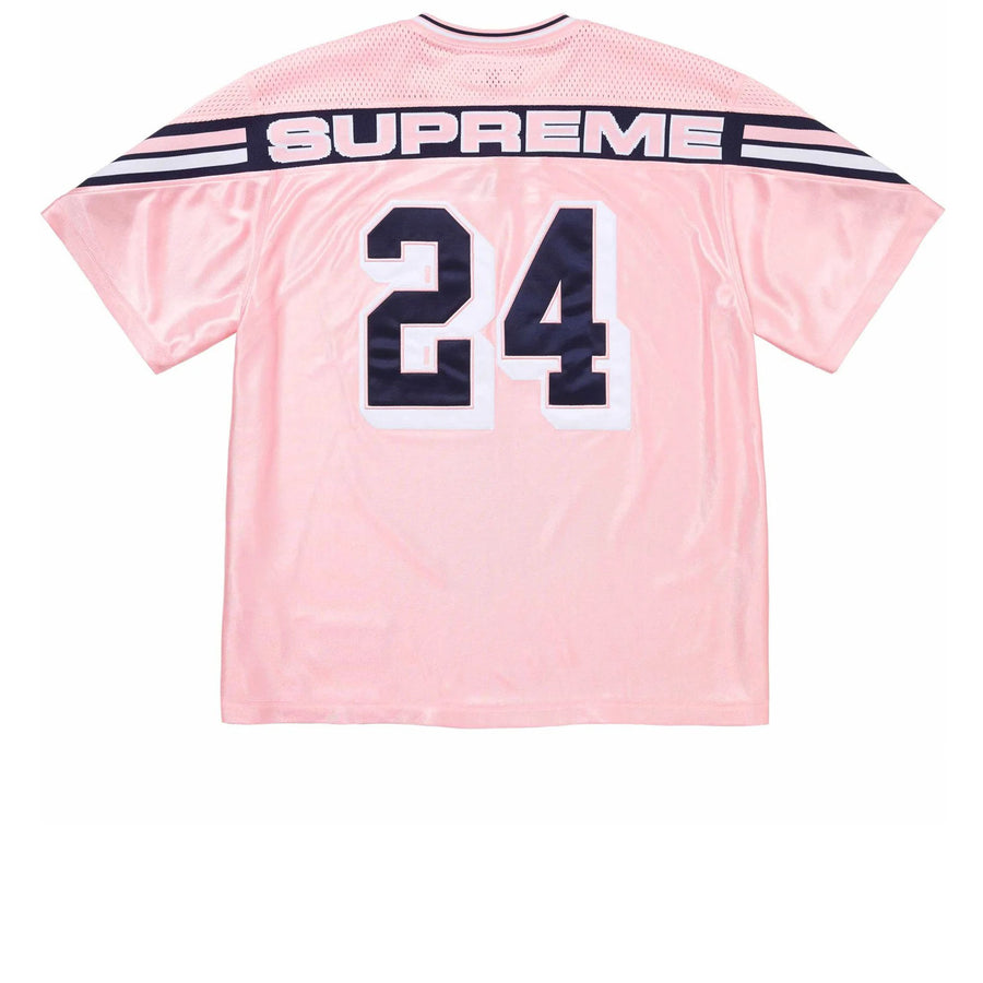 SUPREME JACQUARD RIB FOOTBALL JERSEY PINK FW24