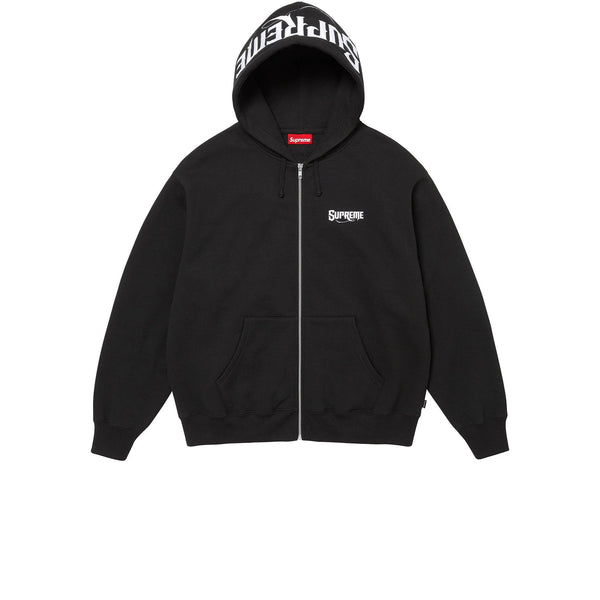 SUPREME MISTER CARTOON ZIP UP HOODED SWEATSHIRT BLACK FW24