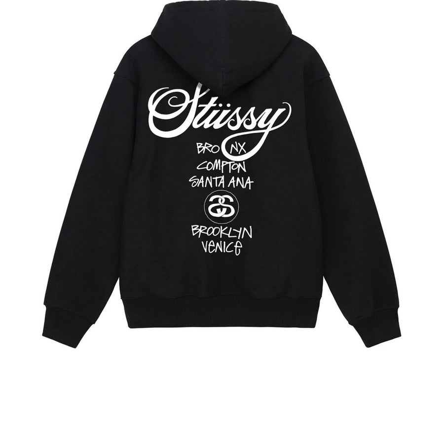 STUSSY DSM WORLD TOUR HOODIE BLACK