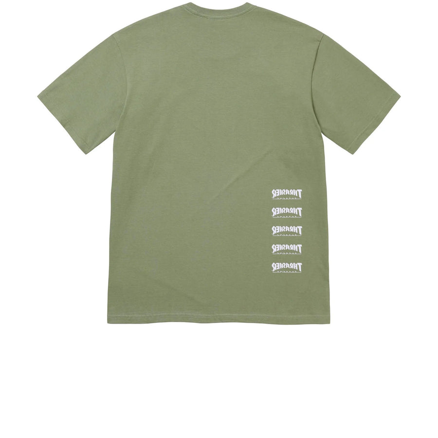 SUPREME THRASHER BACK TAIL TEE OLIVE FW24