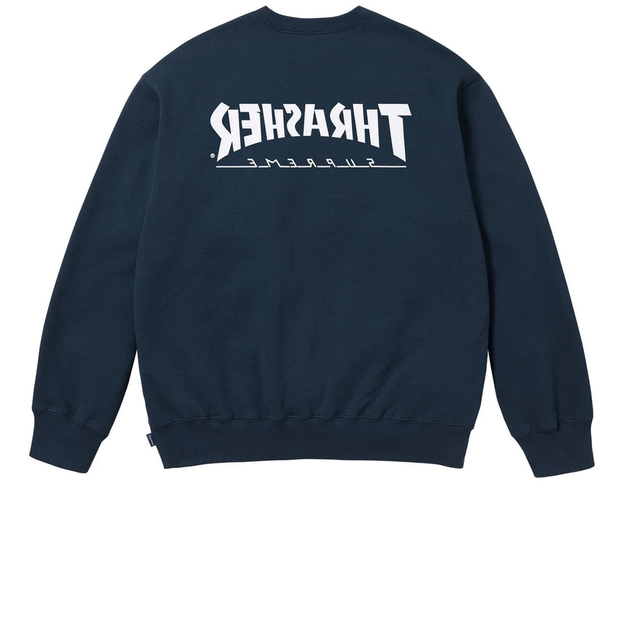 SUPREME THRASHER CREWNECK NAVY FW24