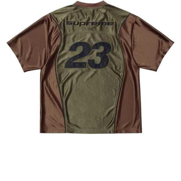 SUPREME X JORDAN WARM UP JERSEY BROWN OLIVE FW24 - Stay Fresh