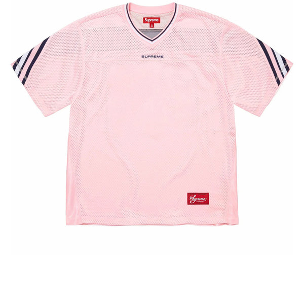 SUPREME JACQUARD RIB FOOTBALL JERSEY PINK FW24