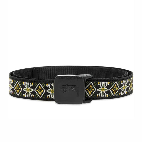 STUSSY PSYCH JACQUARD BELT BLACK