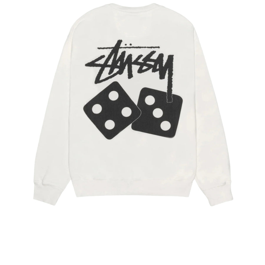 STUSSY DICE PIGMENT DYED CREWNECK NATURAL