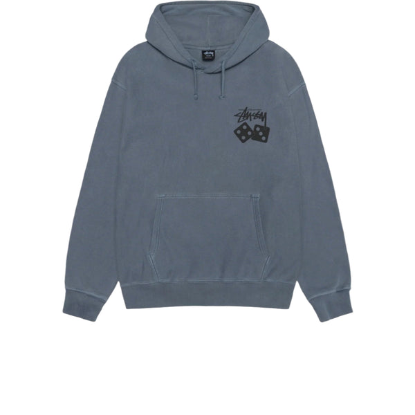 STUSSY DICE PIGMENT DYED HOODIE NAVY