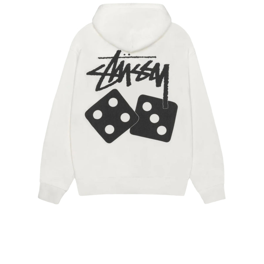 STUSSY DICE PIGMENT DYED HOODIE NATURAL