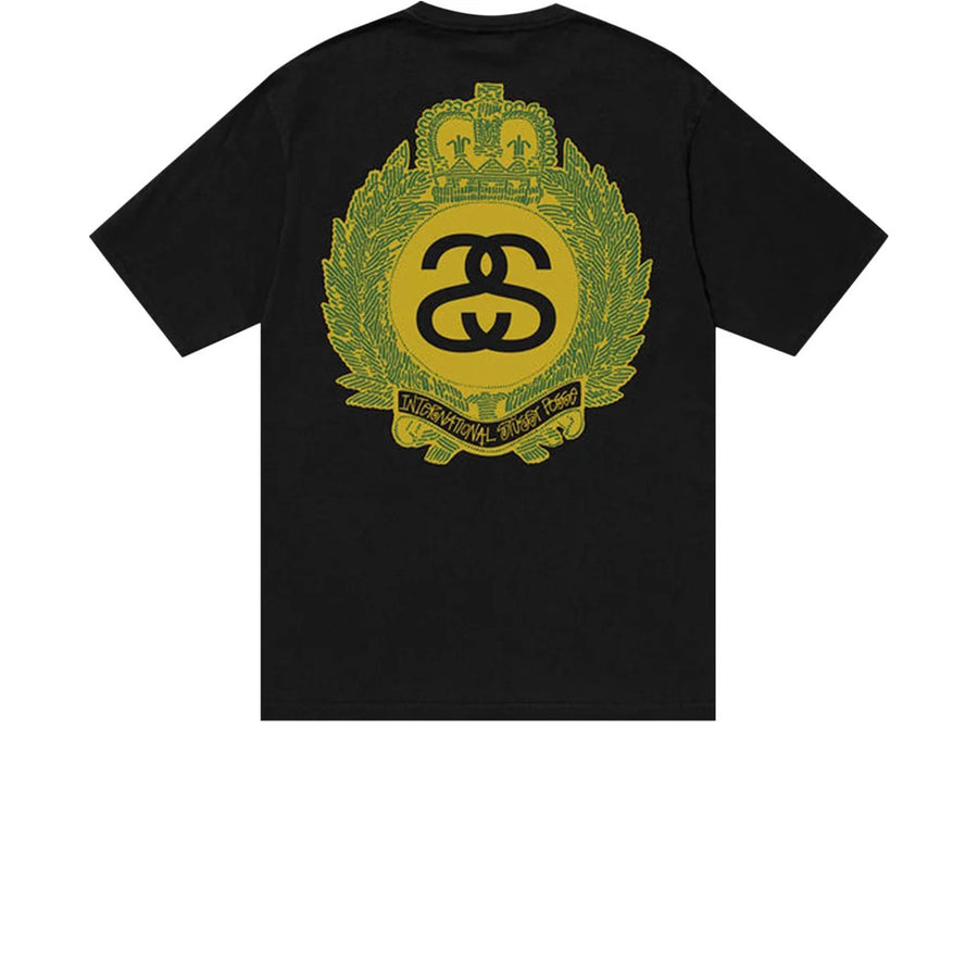 STUSSY CROWN WREATH PIGMENT DYED TEE BLACK