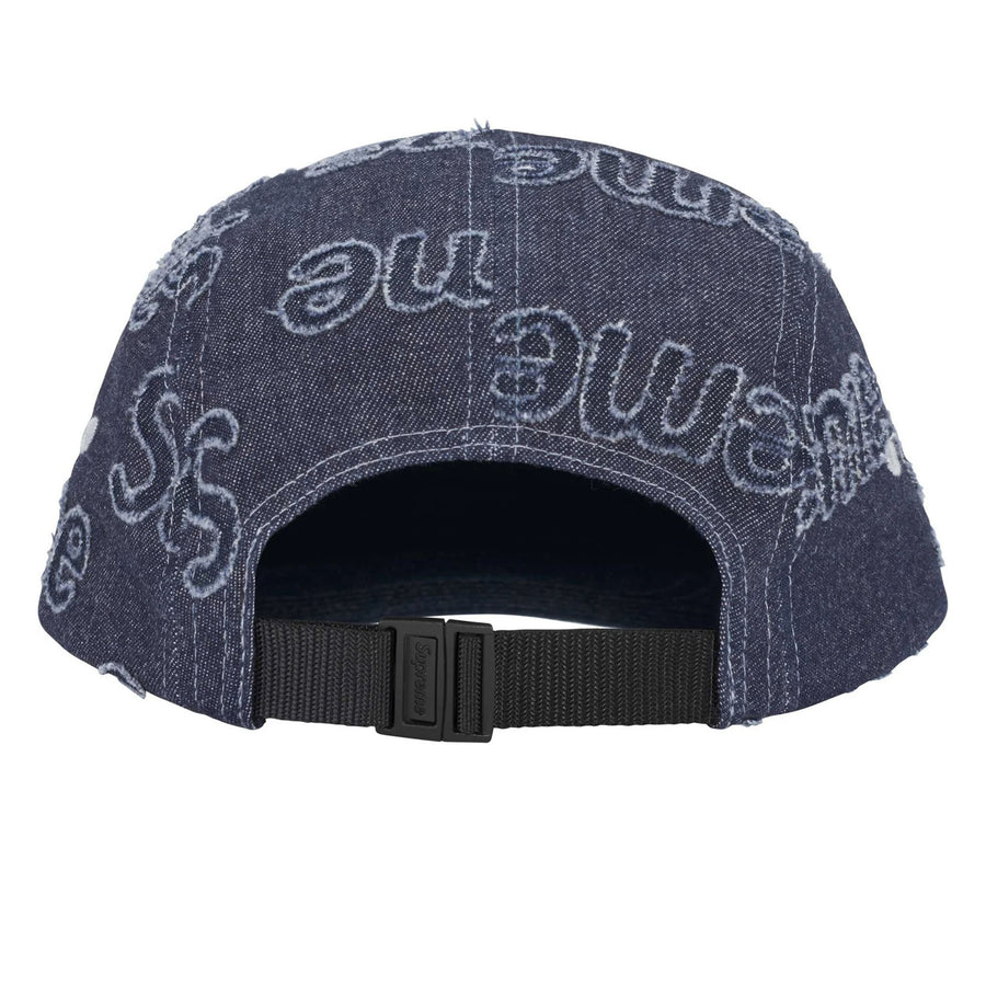 SUPREME LASERED DENIM CAMP CAP NAVY FW24