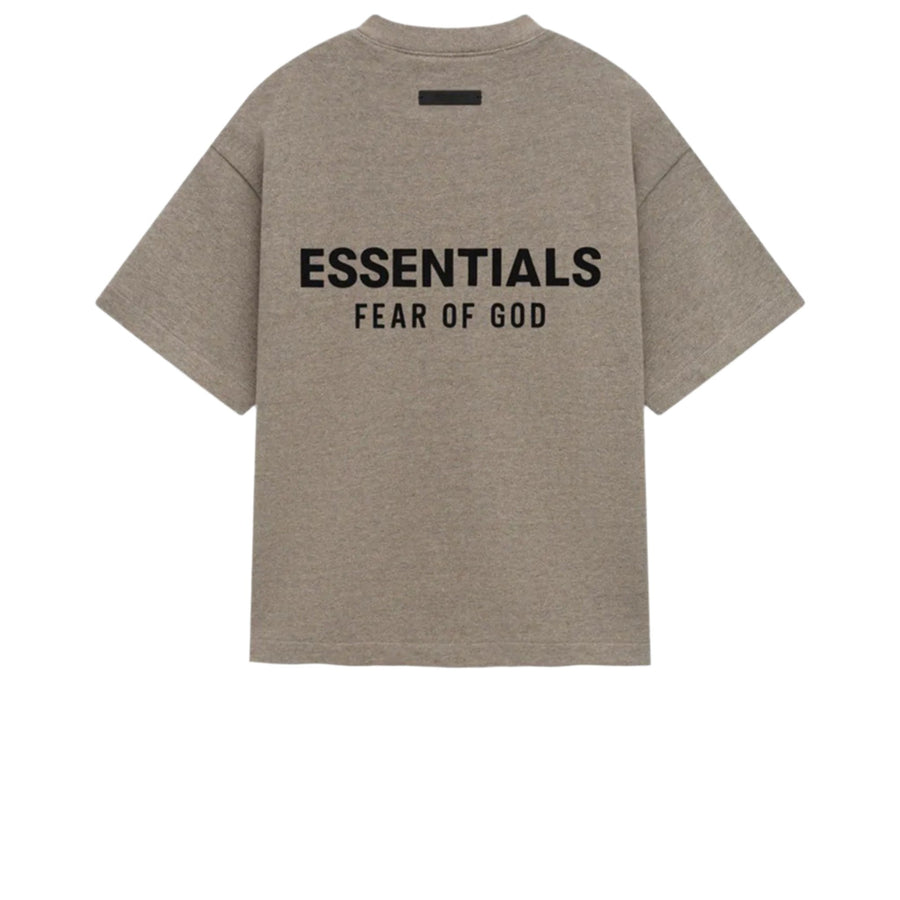 FEAR OF GOD ESSENTIALS KIDS JERSEY CREWNECK TEE HEATHER GRAY FW24