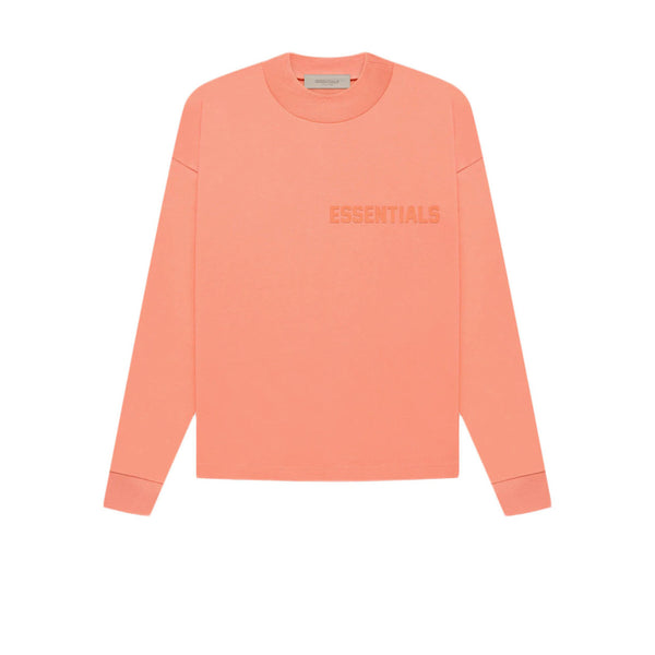 FEAR OF GOD ESSENTIALS LONG SLEEVE T-SHIRT CORAL FW22