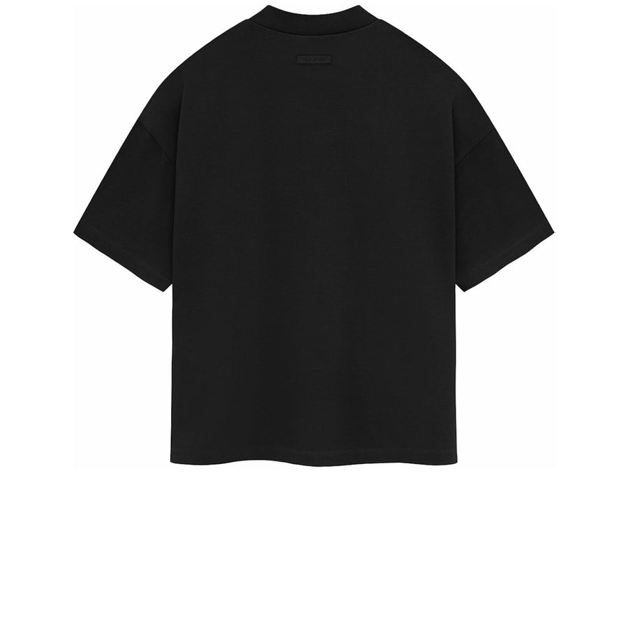 FEAR OF GOD ESSENTIALS HEAVY JERSEY CREWNECK TEE JET BLACK SS24