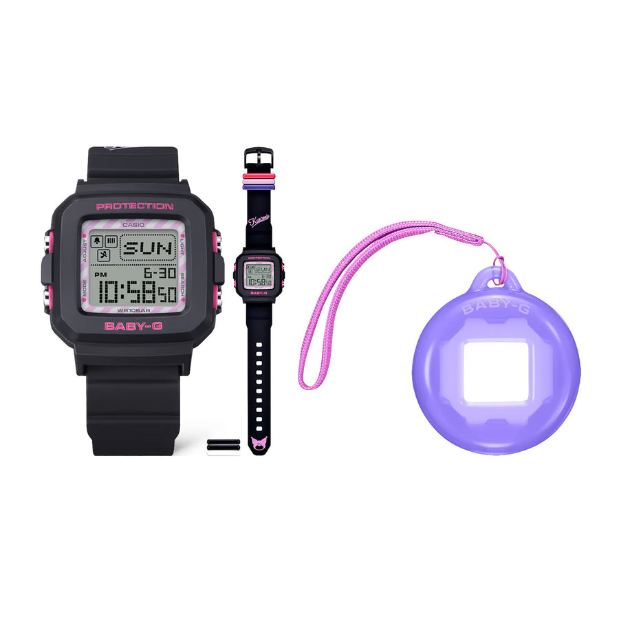 CASIO BABY-G+ PLUS KUROMI COLLABORATION MODEL BGD-10 SERIES BGD-10KKM-1