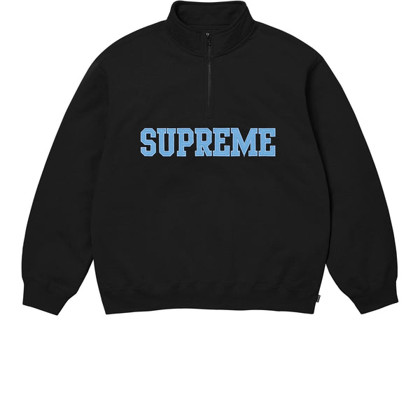 SUPREME COLLEGIATE HALF ZIP PULLOVER BLACK FW24