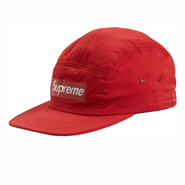 SUPREME IRIDESCENT LOGO CAMP CAP RED SS17