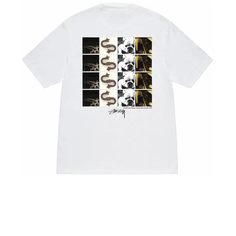 STUSSY GRID TEE WHITE