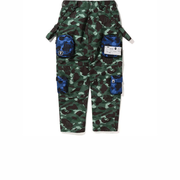 BAPE X UNDEFEATED MULTI POUCH POCKET PANTS CAMO GREEN BLUE