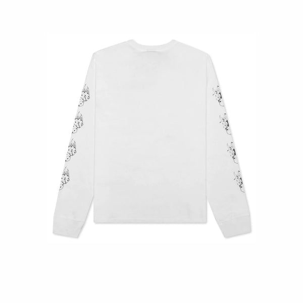 STUSSY FIRE DICE LS TEE WHITE - Stay Fresh