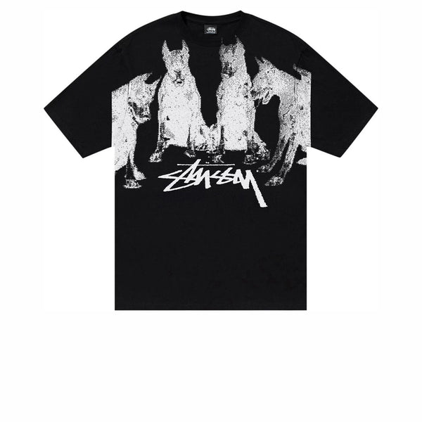 STUSSY DOBERMANS TEE BLACK