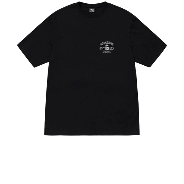 STUSSY WORLDWIDE PIGMENT DYED TEE BLACK