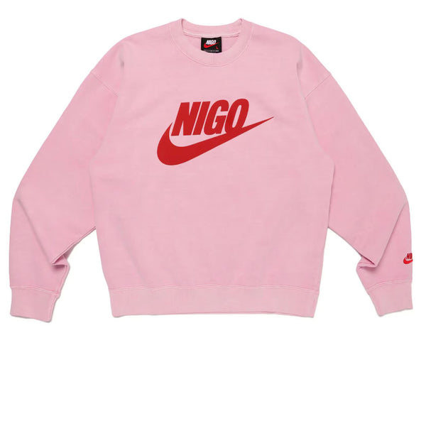 NIKE X NIGO NRG FLEECE CREW SWEATSHIRT PINK FW24