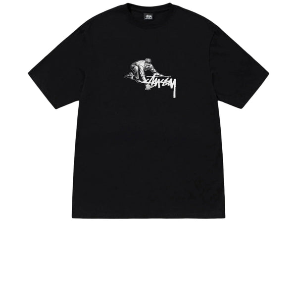 STUSSY WORKER TEE BLACK