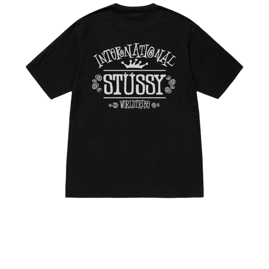 STUSSY WORLDWIDE PIGMENT DYED TEE BLACK