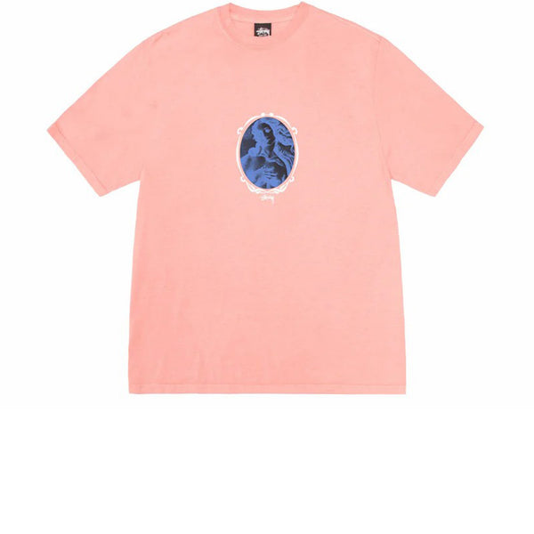 STUSSY VENUS OVAL PIGMENT DYED TEE CORAL