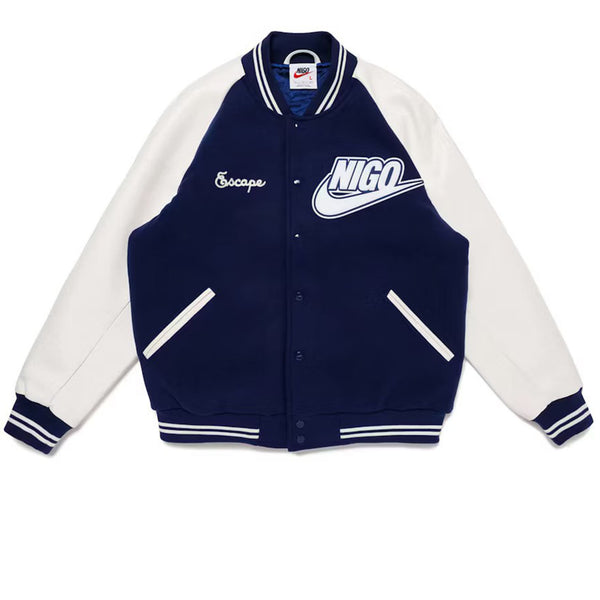 NIKE X NIGO NRG VARSITY JACKET NAVY FW24