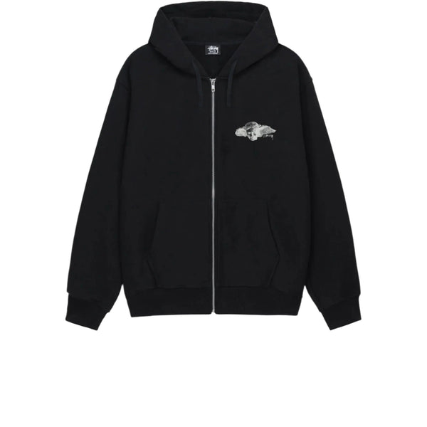 STUSSY HYPNOS ZIP HOODIE BLACK