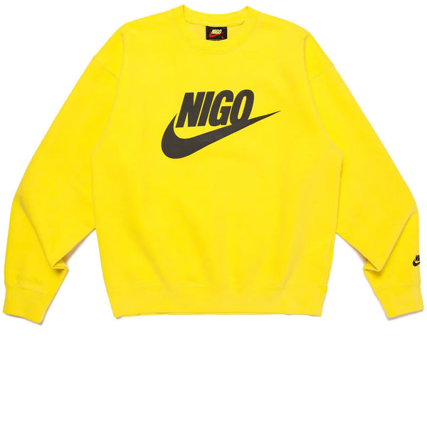 NIKE X NIGO NRG FLEECE CREW SWEATSHIRT YELLOW FW24 Stay Fresh