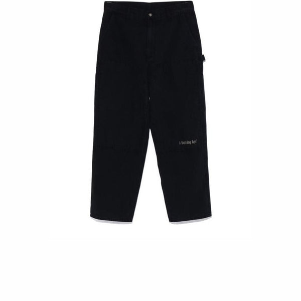 A BATHING APE PAINTER TROUSERS BLACK