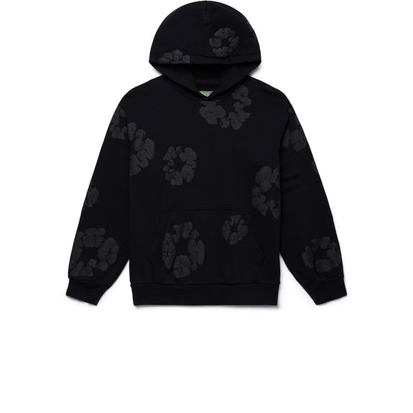 DENIM TEARS COTTON WREATH HOODIE BLACK MONOCHROME SS24