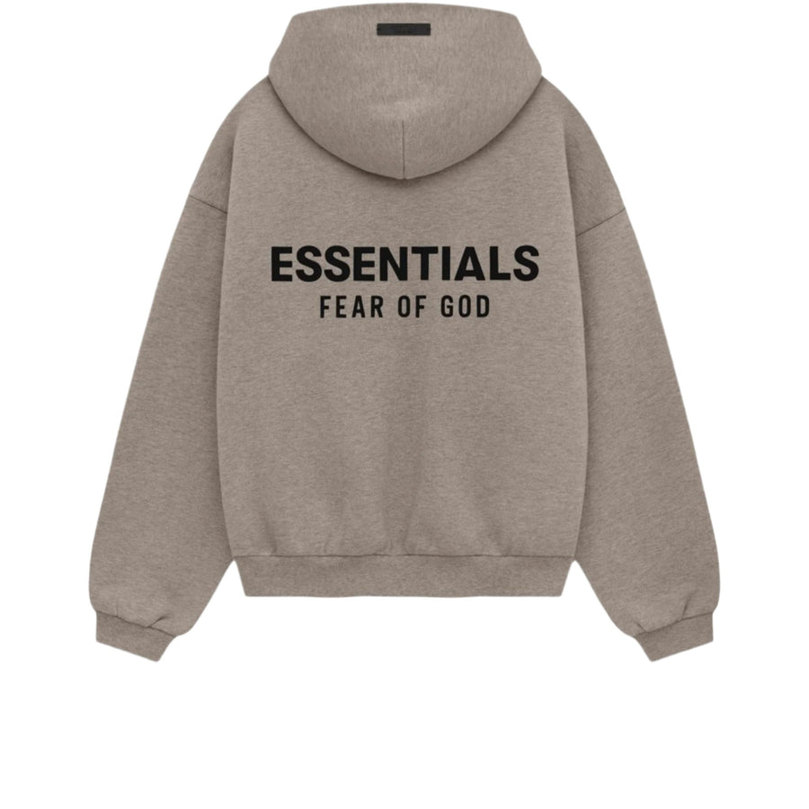 FEAR OF GOD ESSENTIALS KIDS FLEECE HOODIE HEATHER GREY FW24