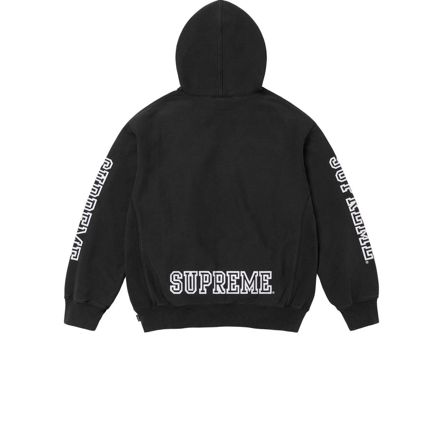 SUPREME COLLEGIATE SLEEVE HOODED SWEATSHIRT BLACK FW24