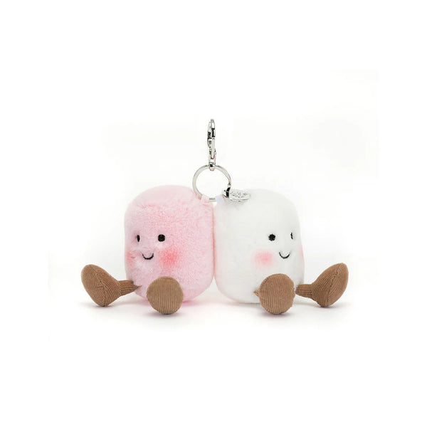 JELLYCAT AMUSEABLES PAIR OF MARSHMALLOWS BAG CHARM