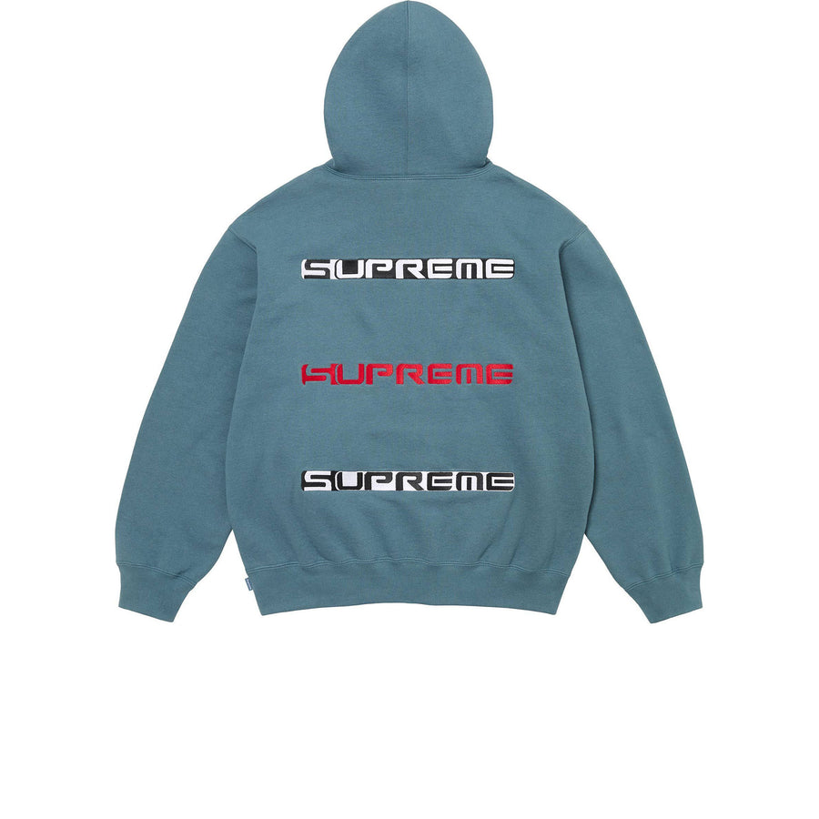 SUPREME AOI STACKED HOODED SWEATSHIRT SLATE FW24