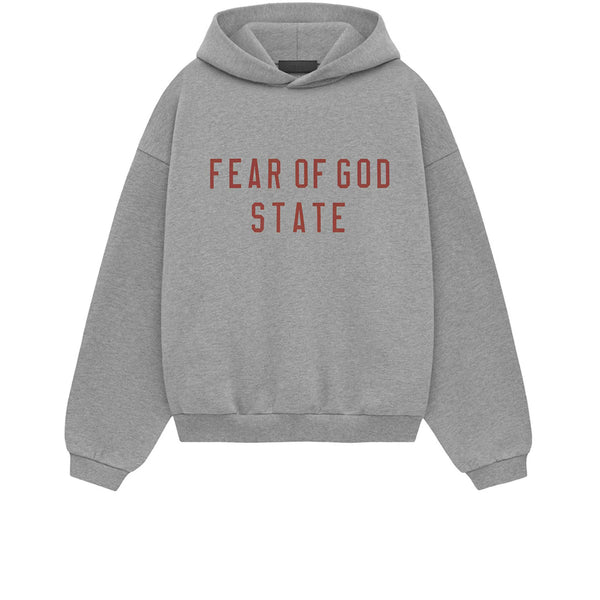 FEAR OF GOD ESSENTIALS KIDS FLEECE HOODIE DARK HEATHER FW24