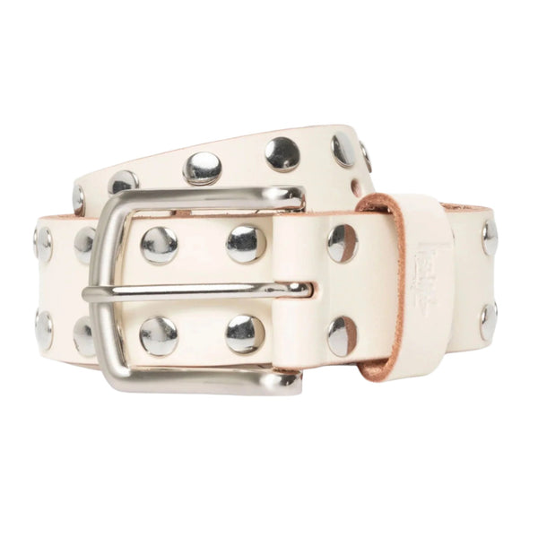 STUSSY 8 BALL STUDDED BELT BONE