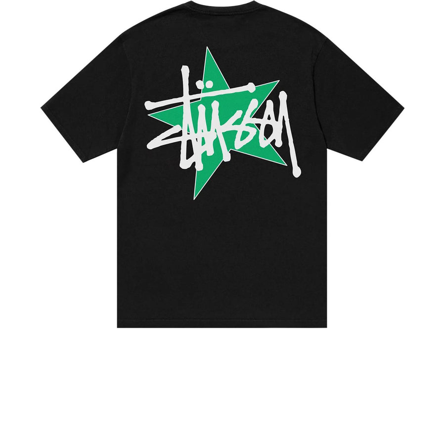 STUSSY STAR PIGMENT DYED TEE BLACK