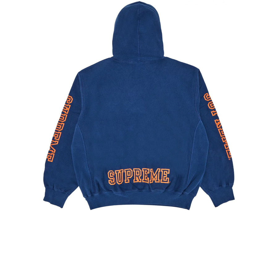 SUPREME COLLEGIATE SLEEVE HOODED SWEATSHIRT BLUE FW24