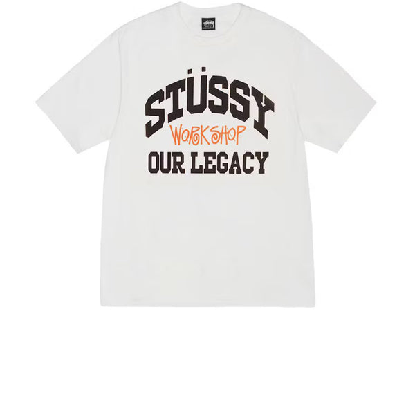 STUSSY X OUR LEGACY WORK SHOP COLLEGIATE PIGMENT DYED TEE NATURAL