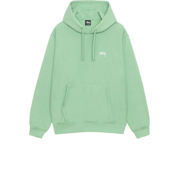 STUSSY STOCK LOGO HOODIE GREEN