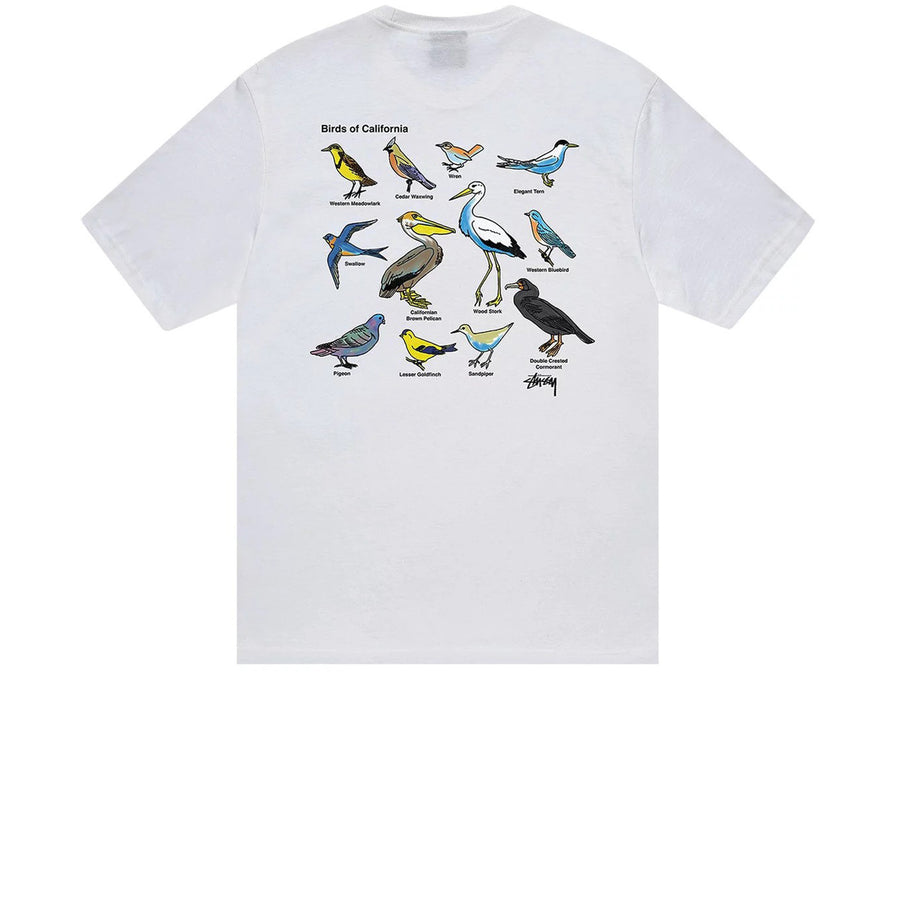 STUSSY CALIFORNIA BIRDS TEE WHITE