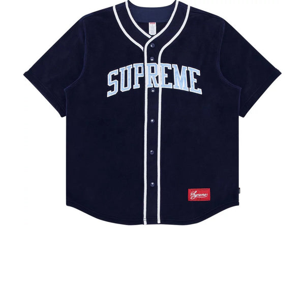 SUPREME POLARTEC BASEBALL JERSEY NAVY FW24